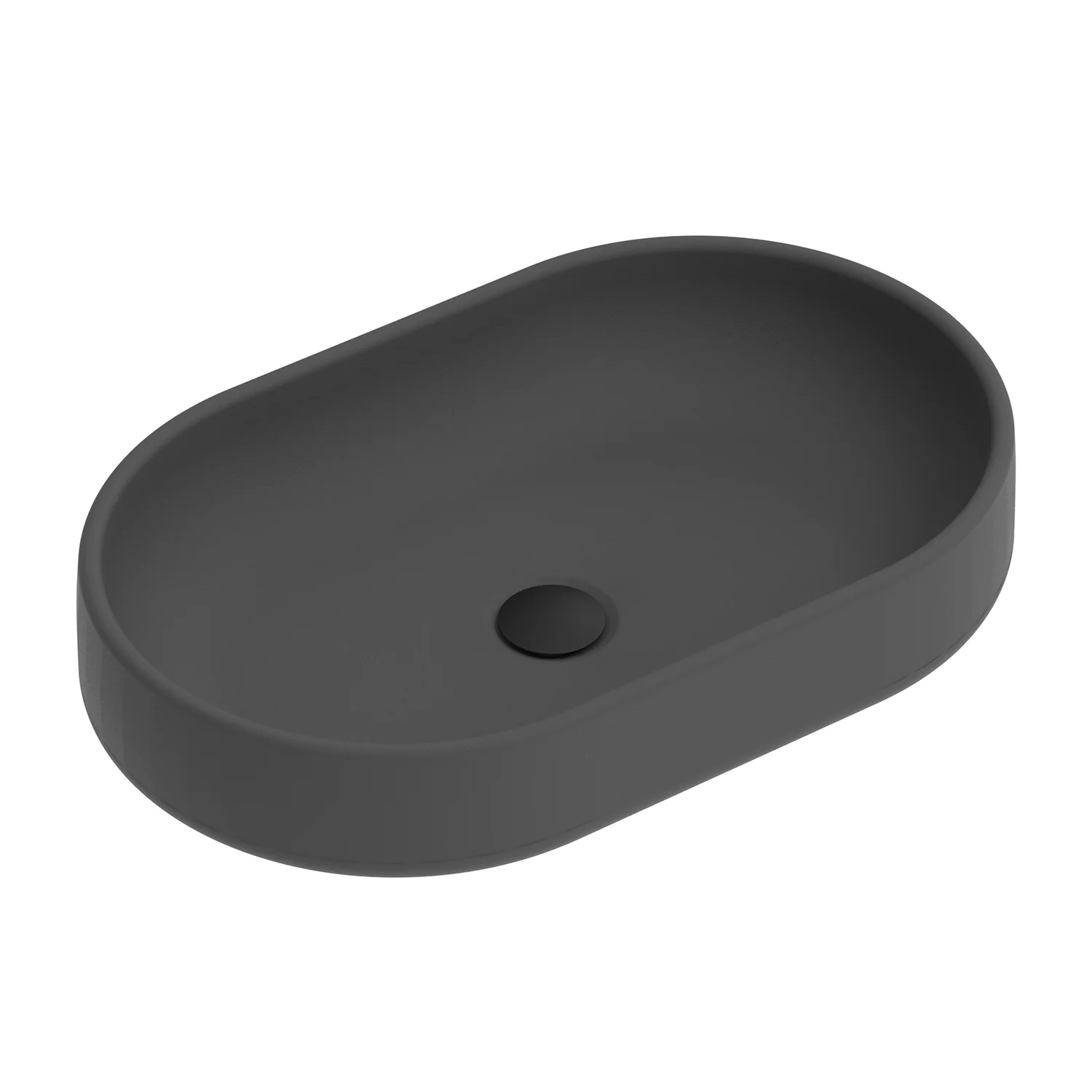 Norma Oval Matte Concrete Basin 550x350mm - Image 3