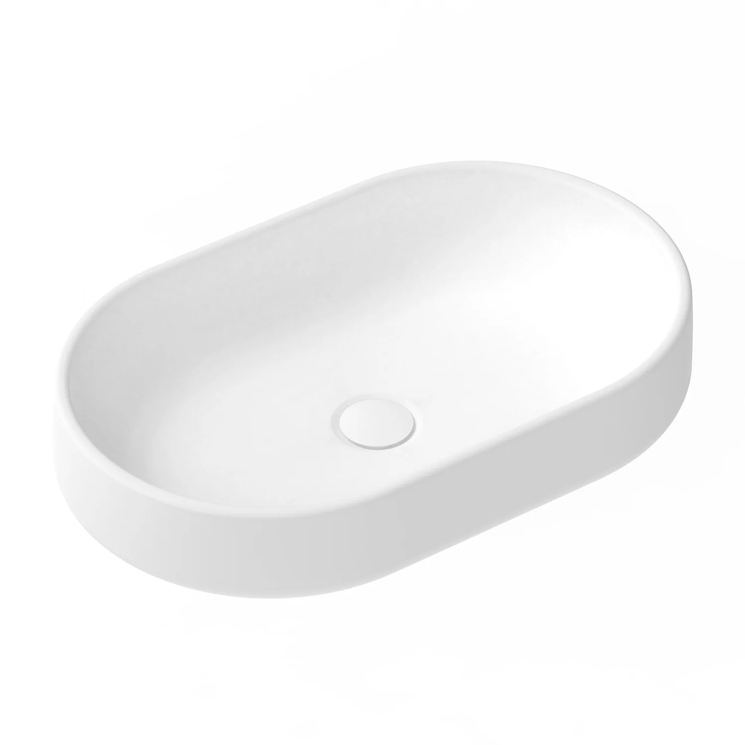 Norma Oval Matte Concrete Basin 550x350mm - Image 4