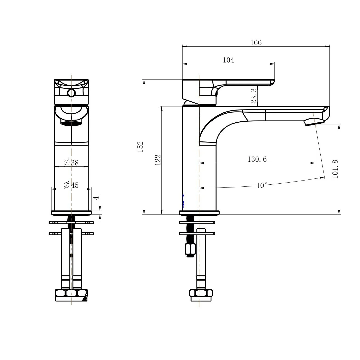 Nova Short Basin Mixer - Image 8