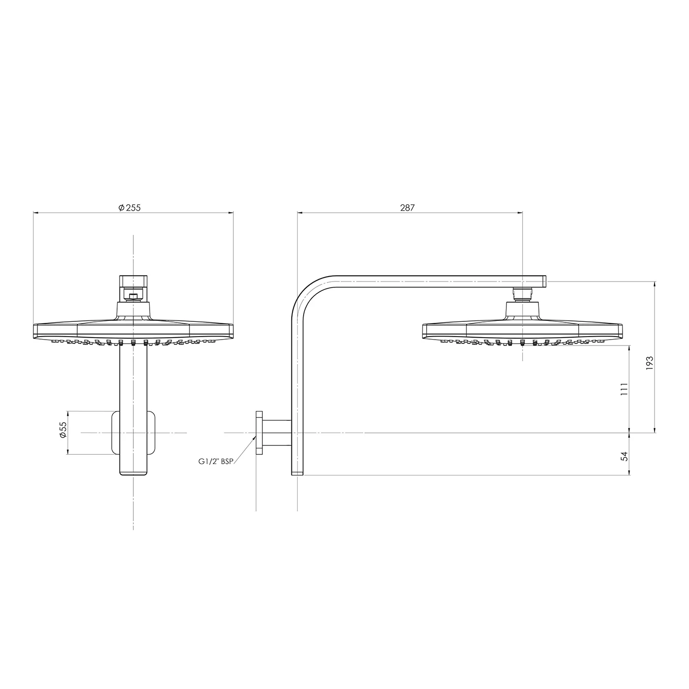 Nuage Overhead Shower Head Set - Image 5