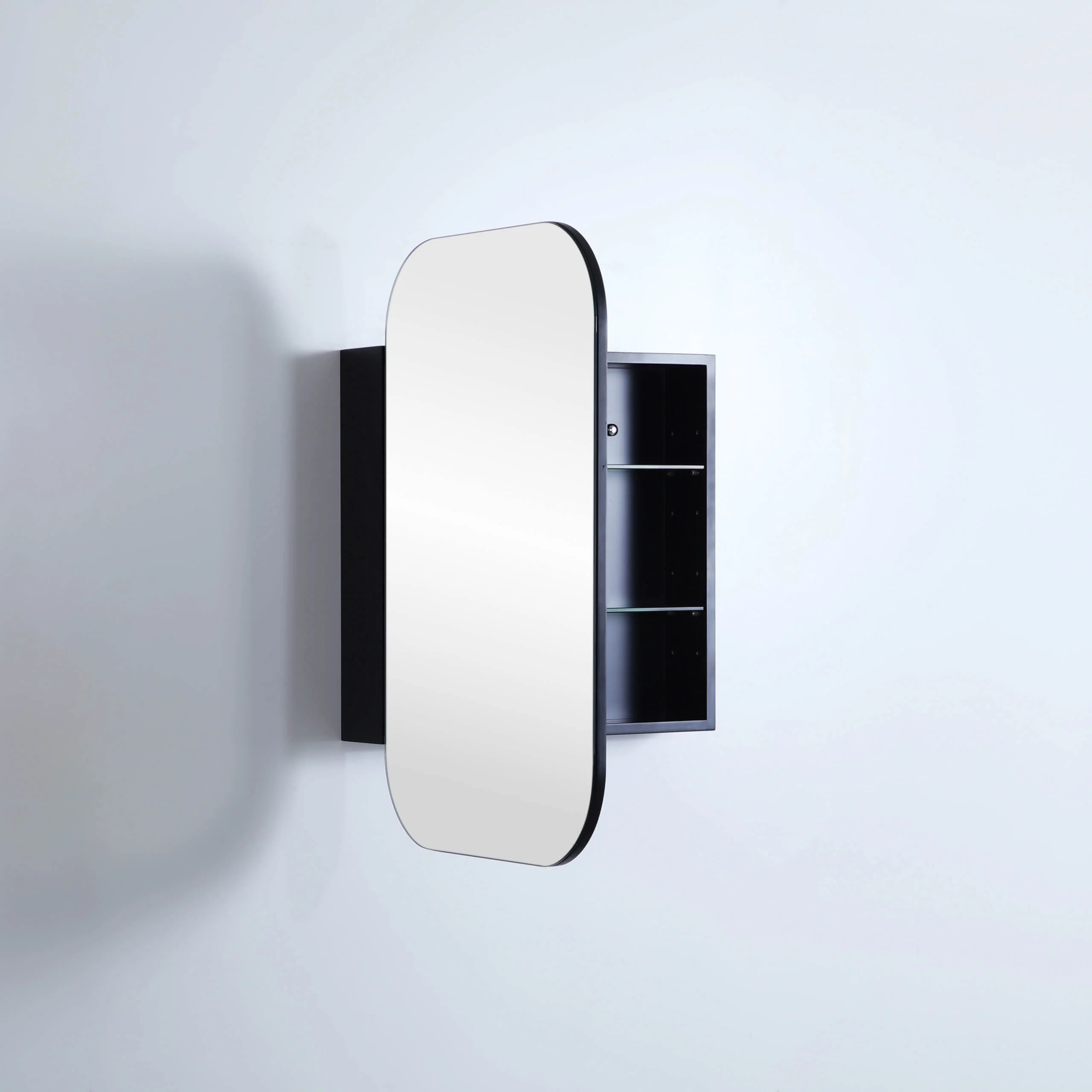Opal Round Edge Mirror Shaving Cabinet 600x900mm - Image 3