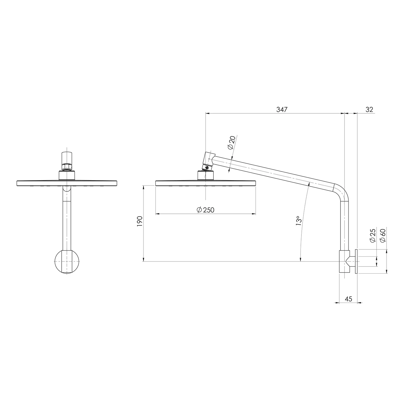 Ormond LuxeXP Overhead Shower Head Set - Image 6