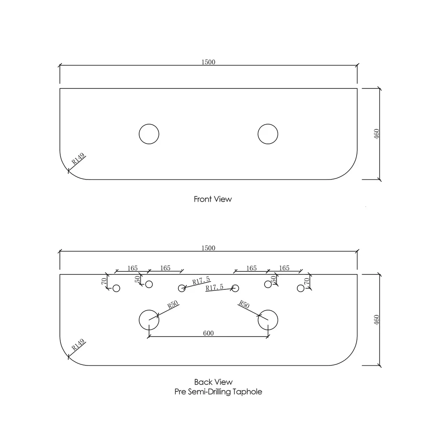 Otti Curved Vanity Stone Benchtop - Image 13