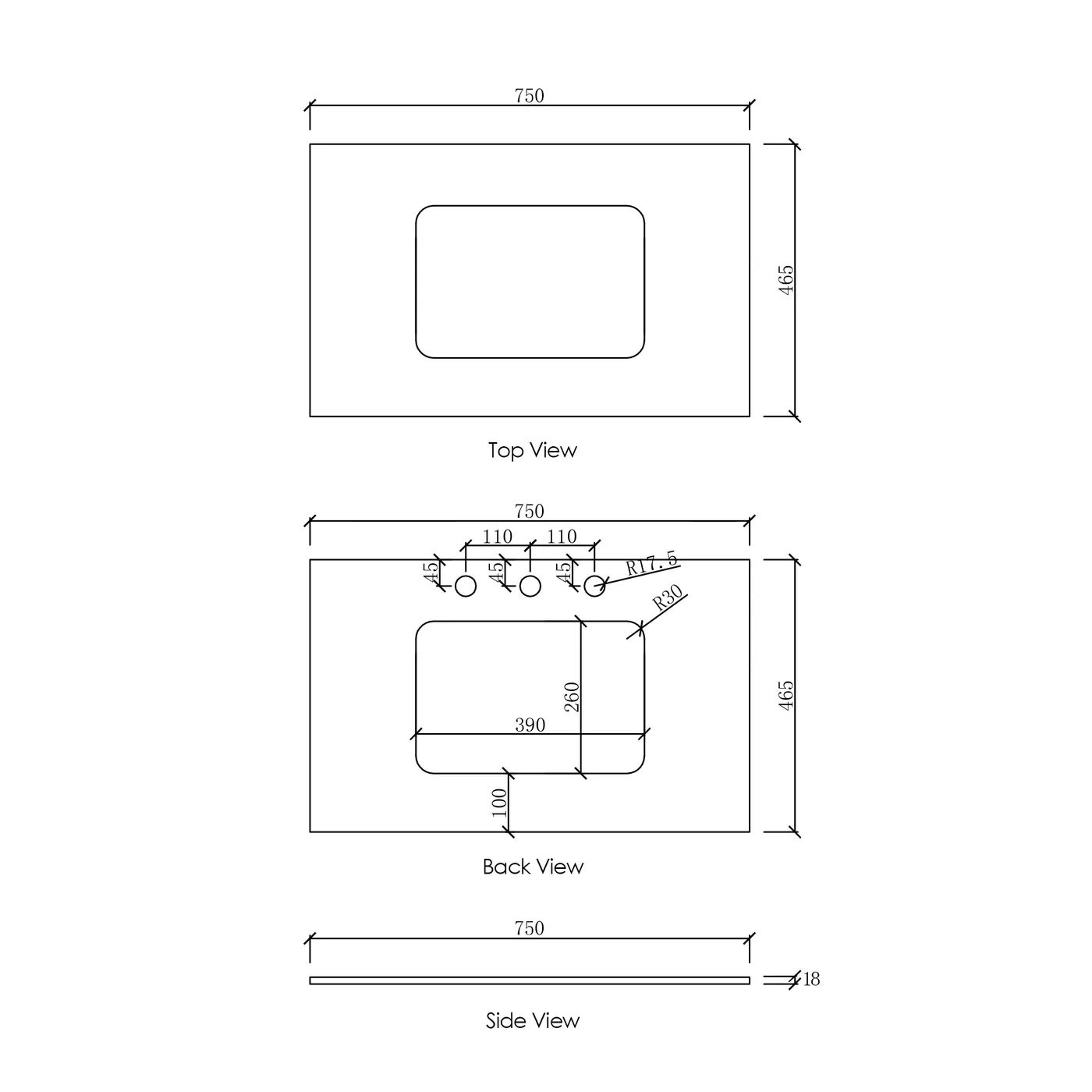 Otti Vanity Stone Benchtop with Undermount Basin - Image 4