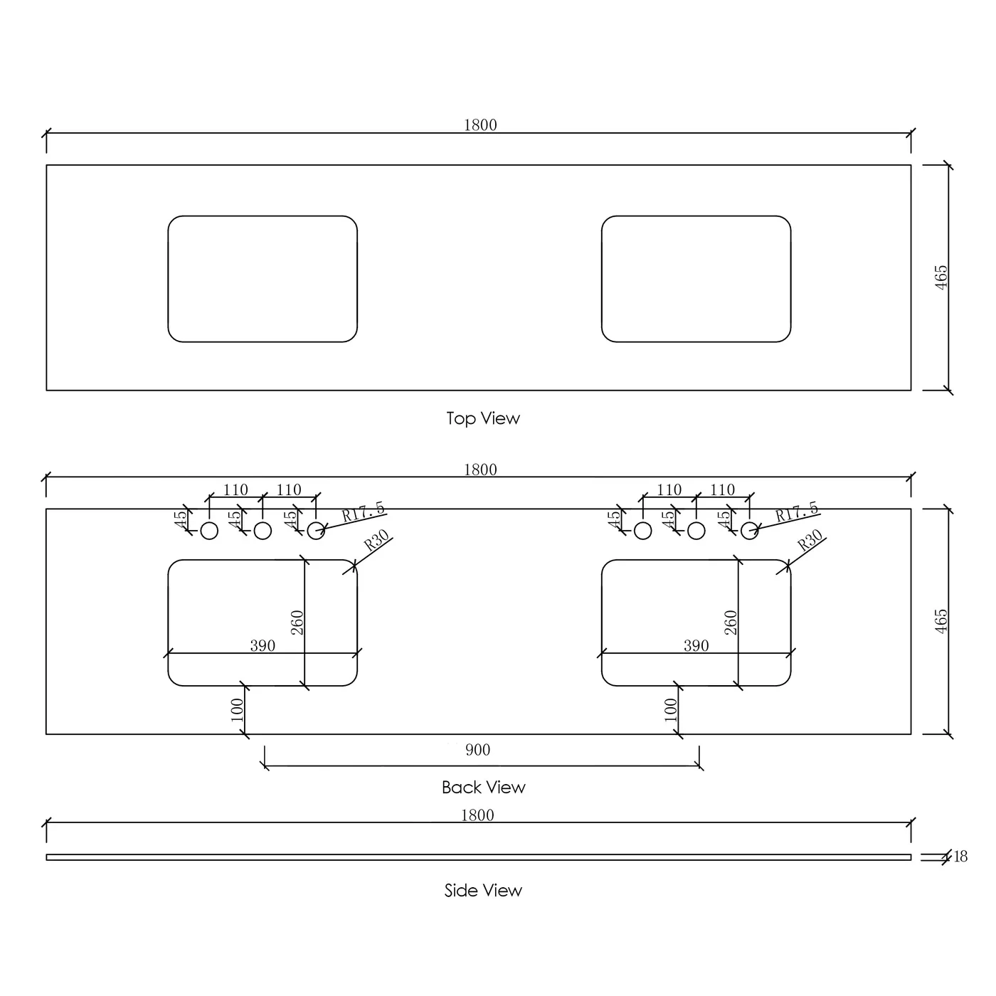 Otti Vanity Stone Benchtop with Undermount Basin - Image 9