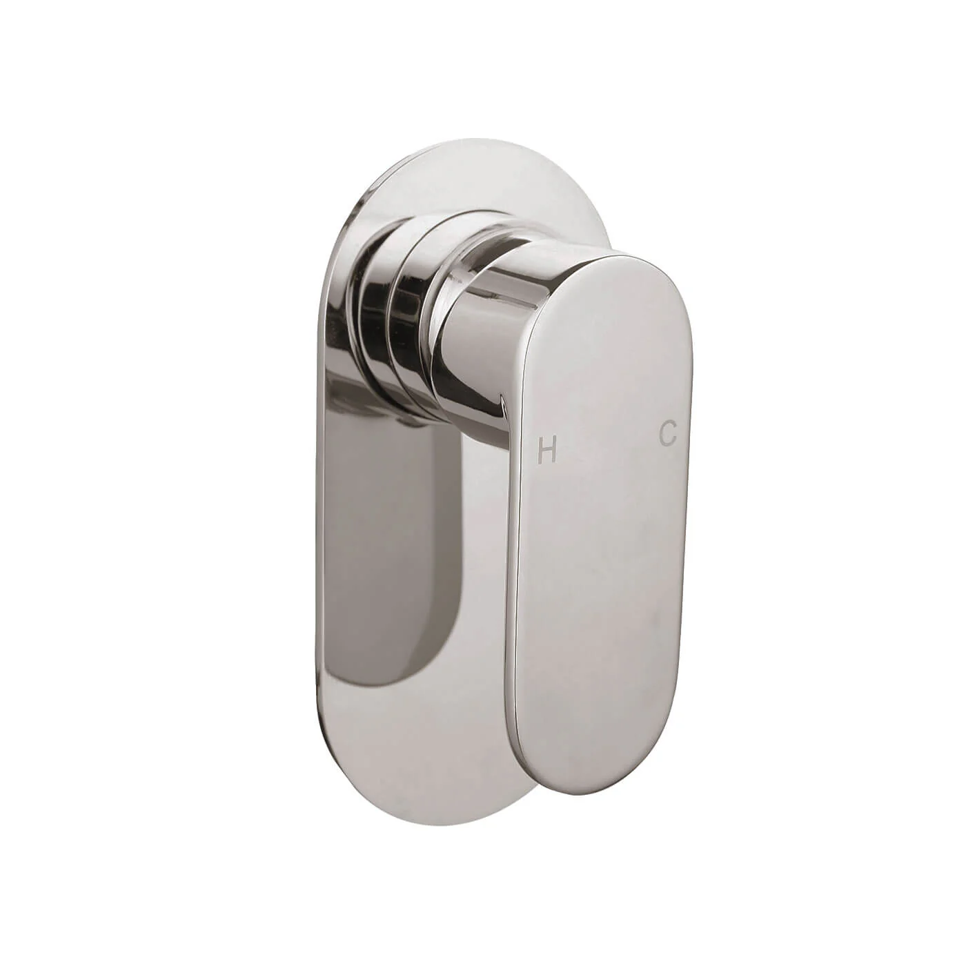 Oval Slim Round Shower Wall Mixer - Image 2