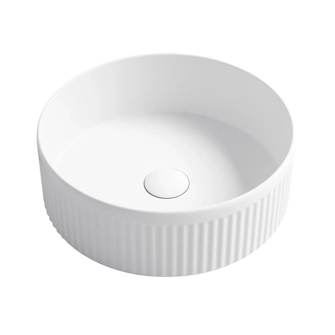 Oxford Fluted Above Counter Round Basin 395mm - Image 3