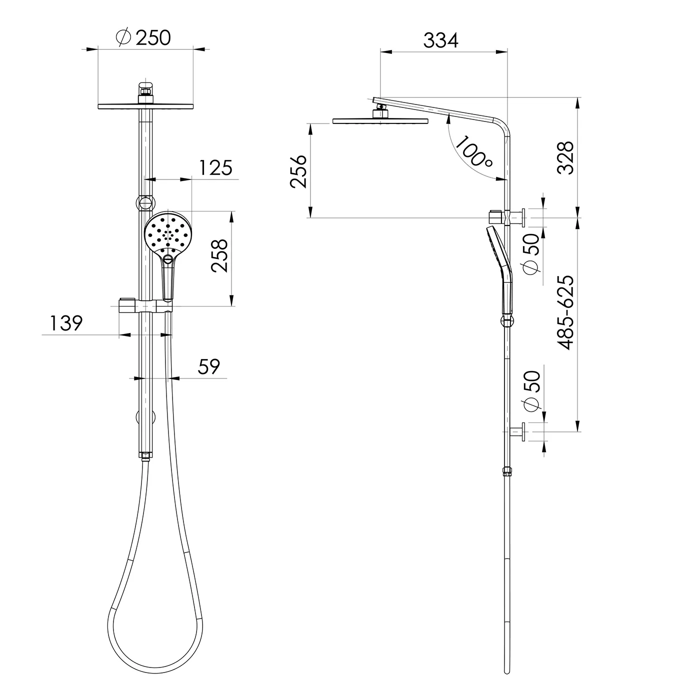 Oxley LuxeXP Twin Shower Rail - Image 7