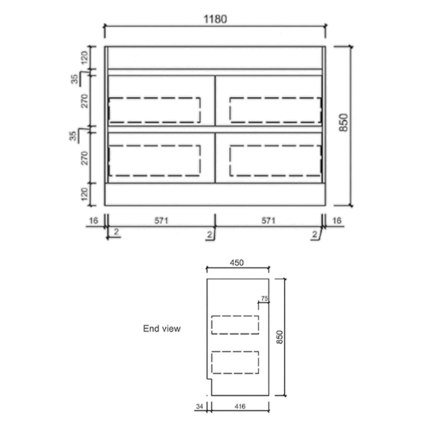 Paris Timber Drawers Only Floor Mounted Vanity - Image 11