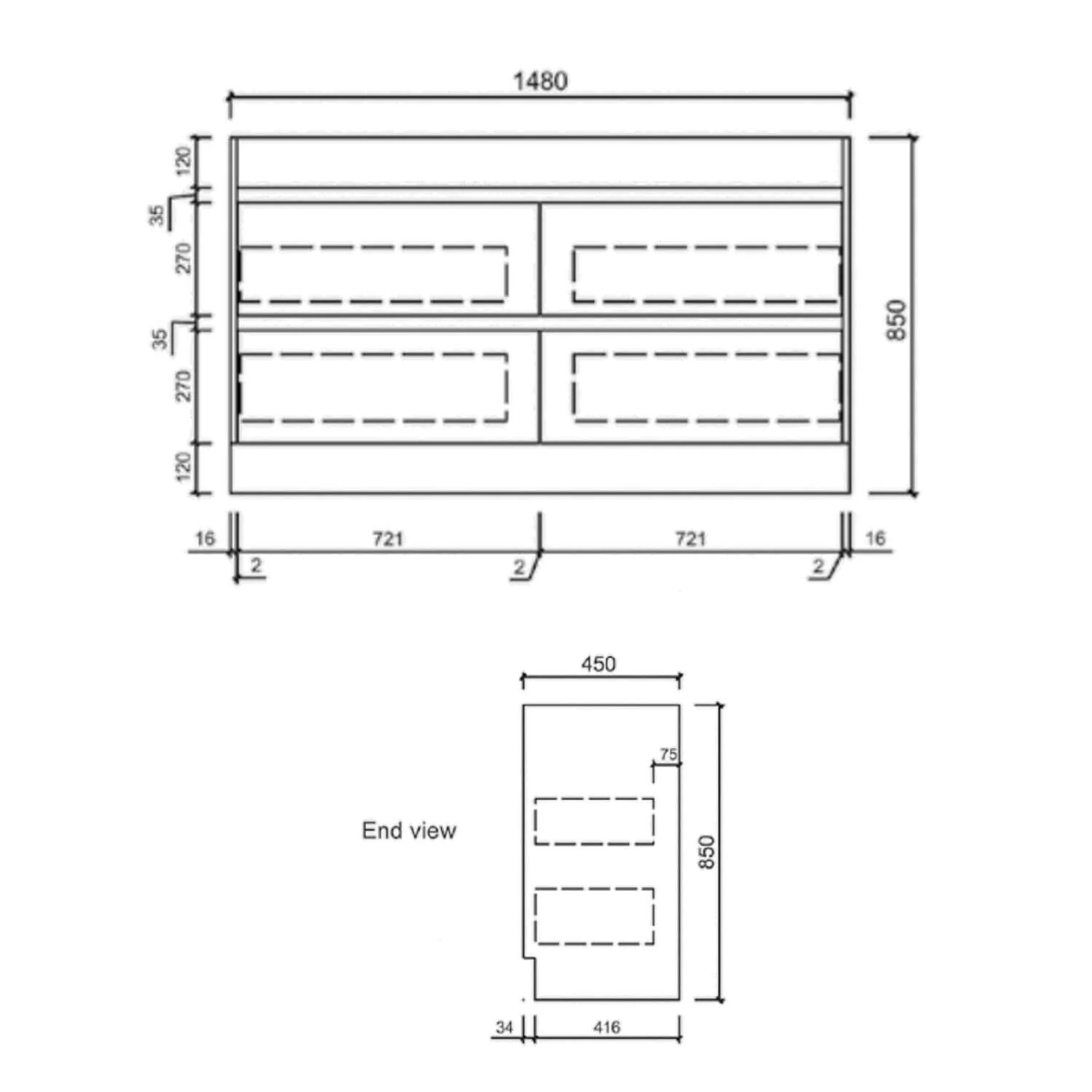 Paris Timber Drawers Only Floor Mounted Vanity - Image 12
