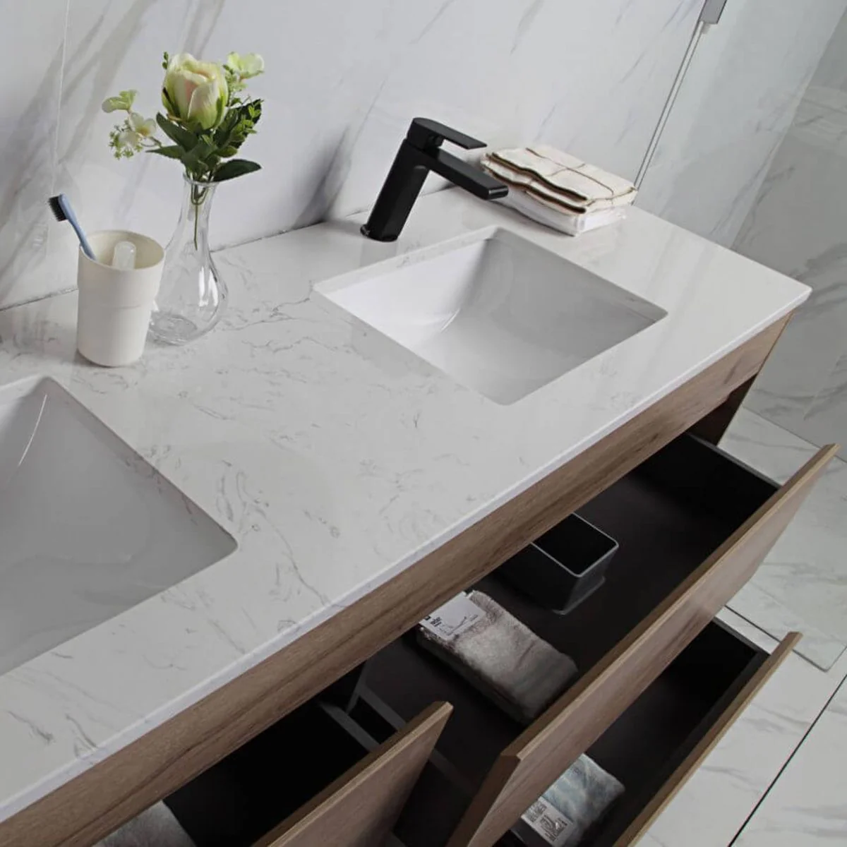 Paris Timber Drawers Only Floor Mounted Vanity - Image 6