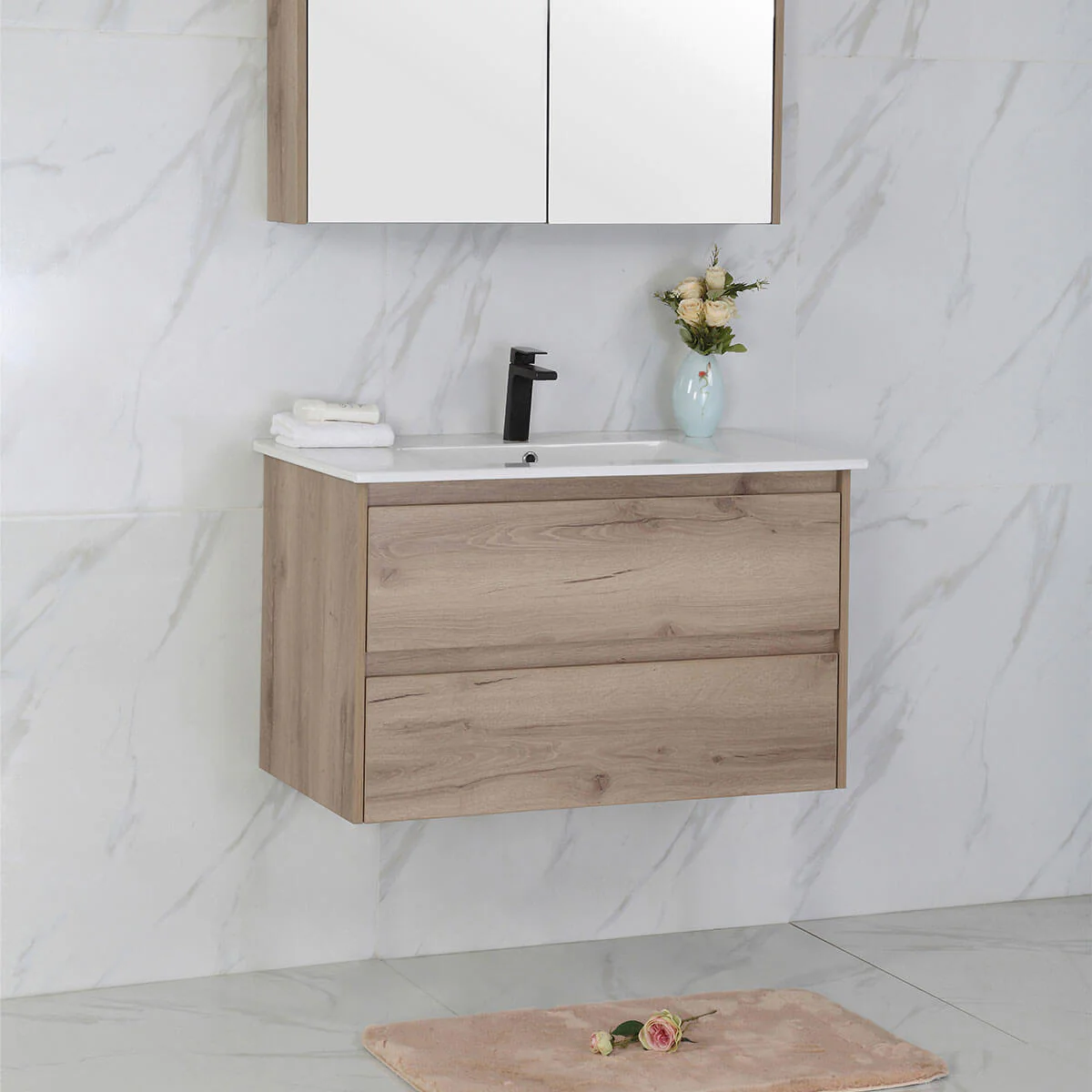 Paris Timber Drawers Only Wall Hung Vanity - Image 4