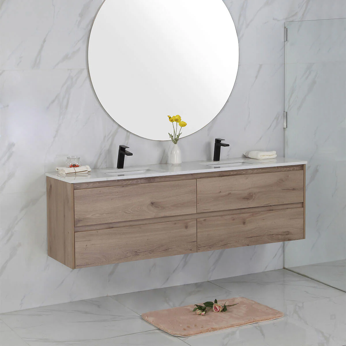 Paris Timber Drawers Only Wall Hung Vanity - Image 6