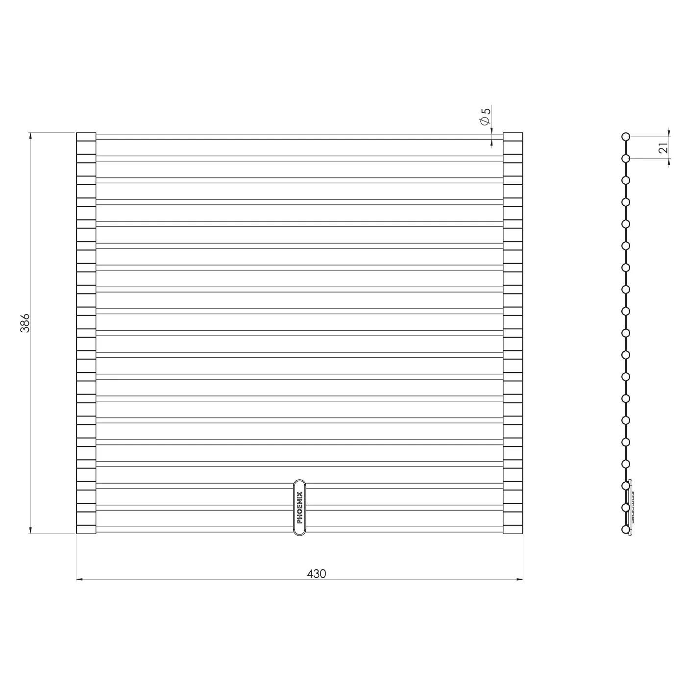 Phoenix Sink Roller Mat 389x430mm - Image 4