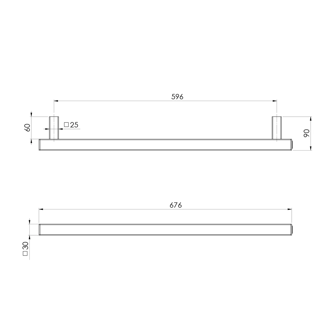 Phoenix Square Heated Vertical Towel Rail 600-800mm - Image 7