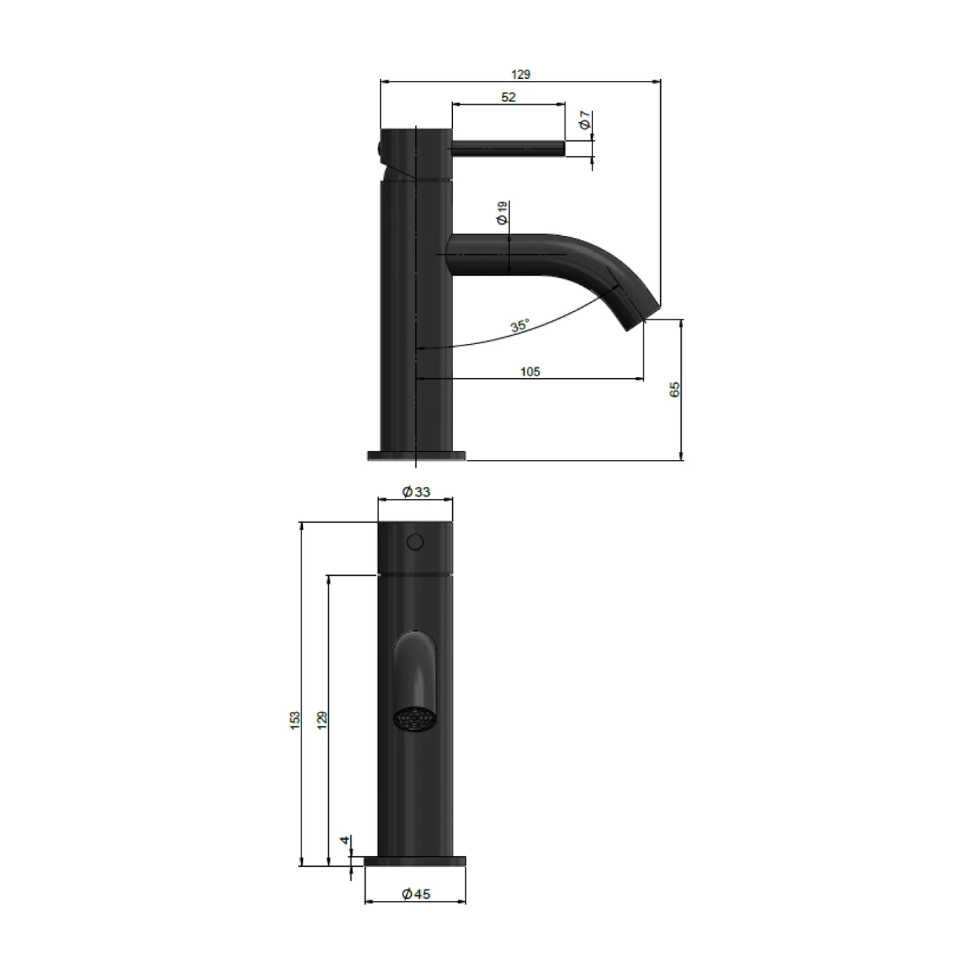 Piccola Short Basin Mixer - Image 8