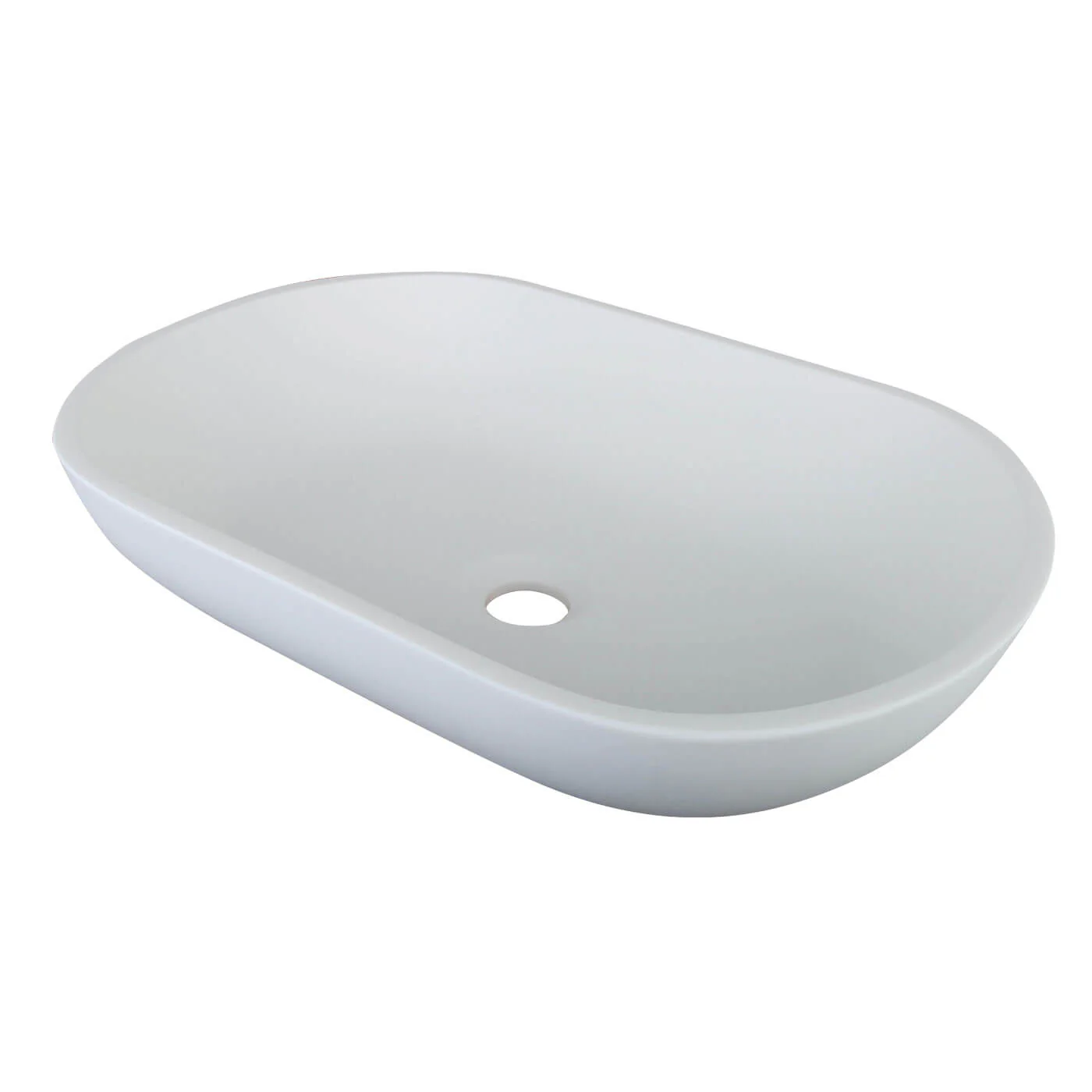 Positano Oval Solid Surface Above Counter Basin 505mm - Image 2