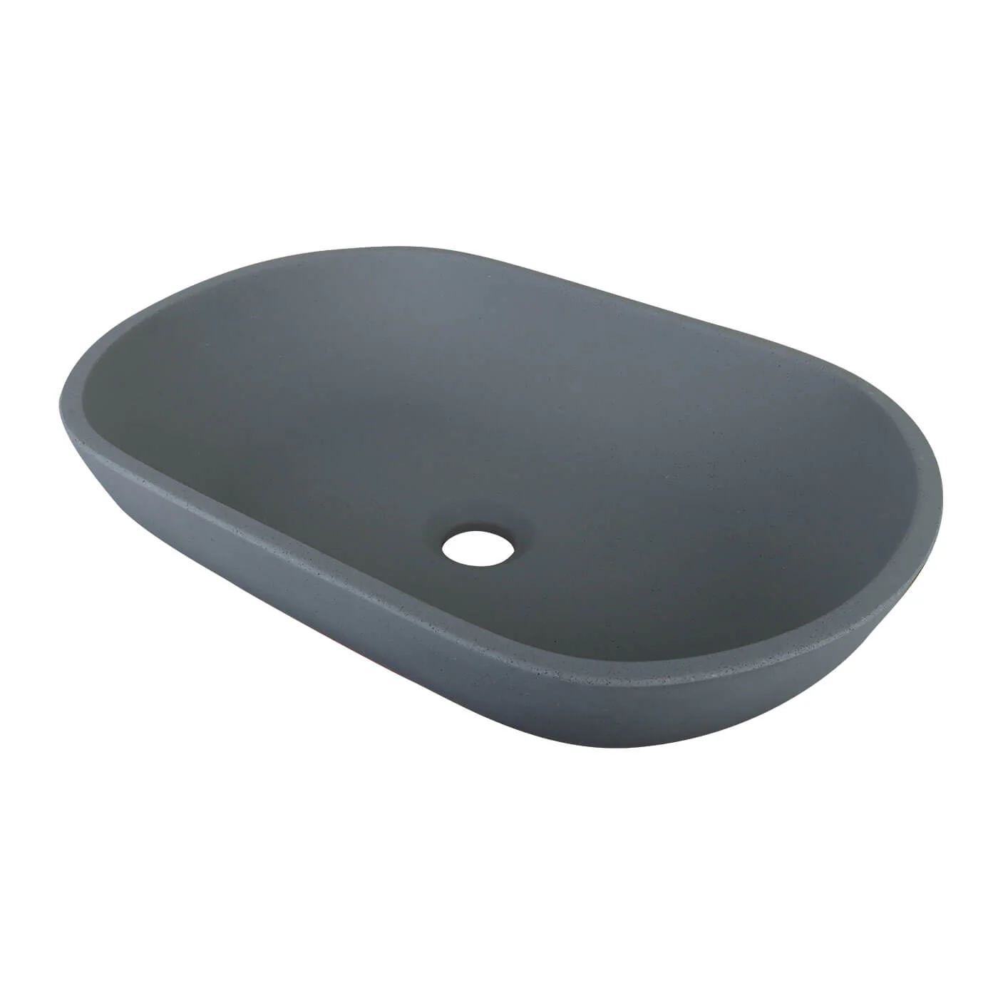 Positano Oval Solid Surface Above Counter Basin 505mm - Image 4