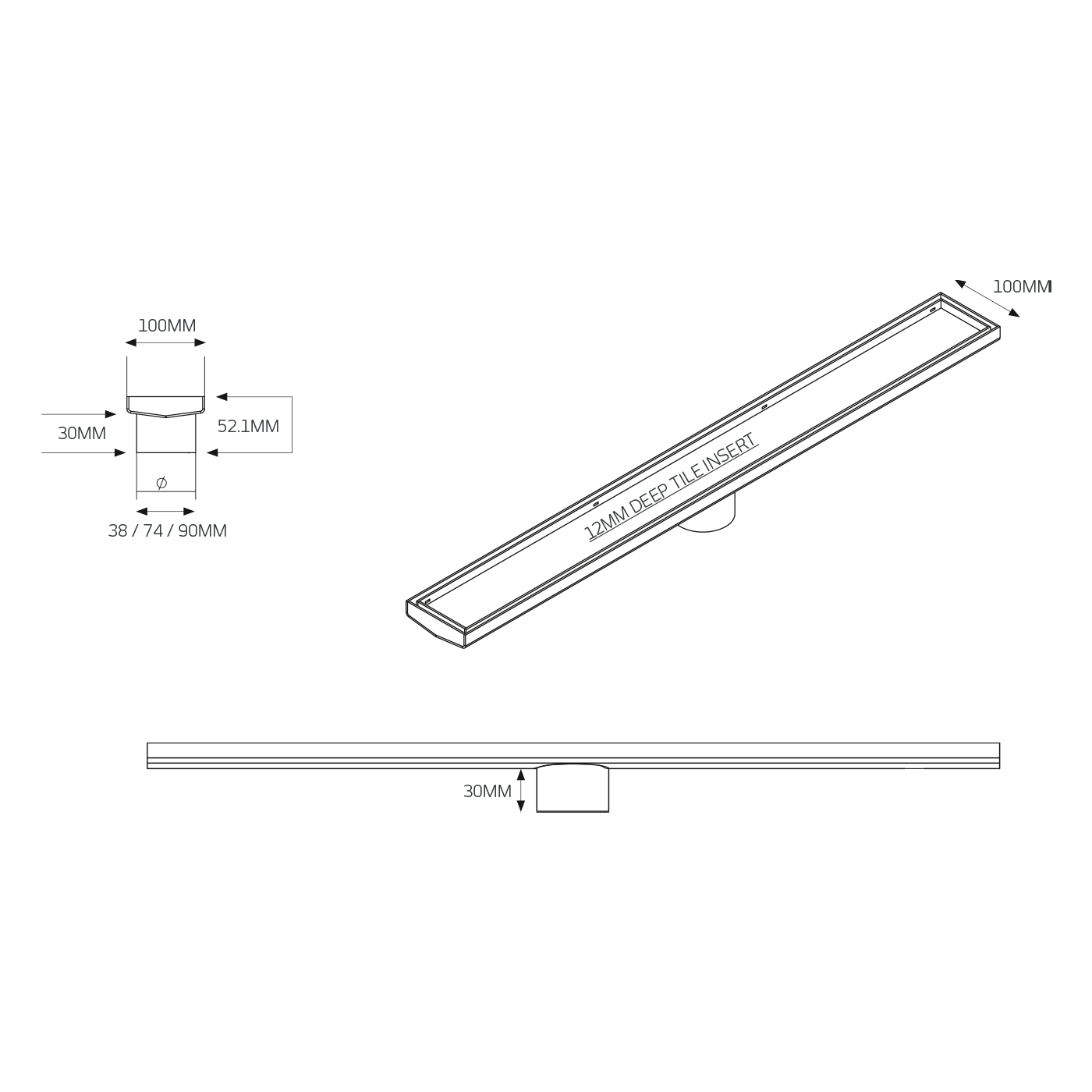 Radiant Tile Insert 316 Stainless Steel Floor Grate - Image 7