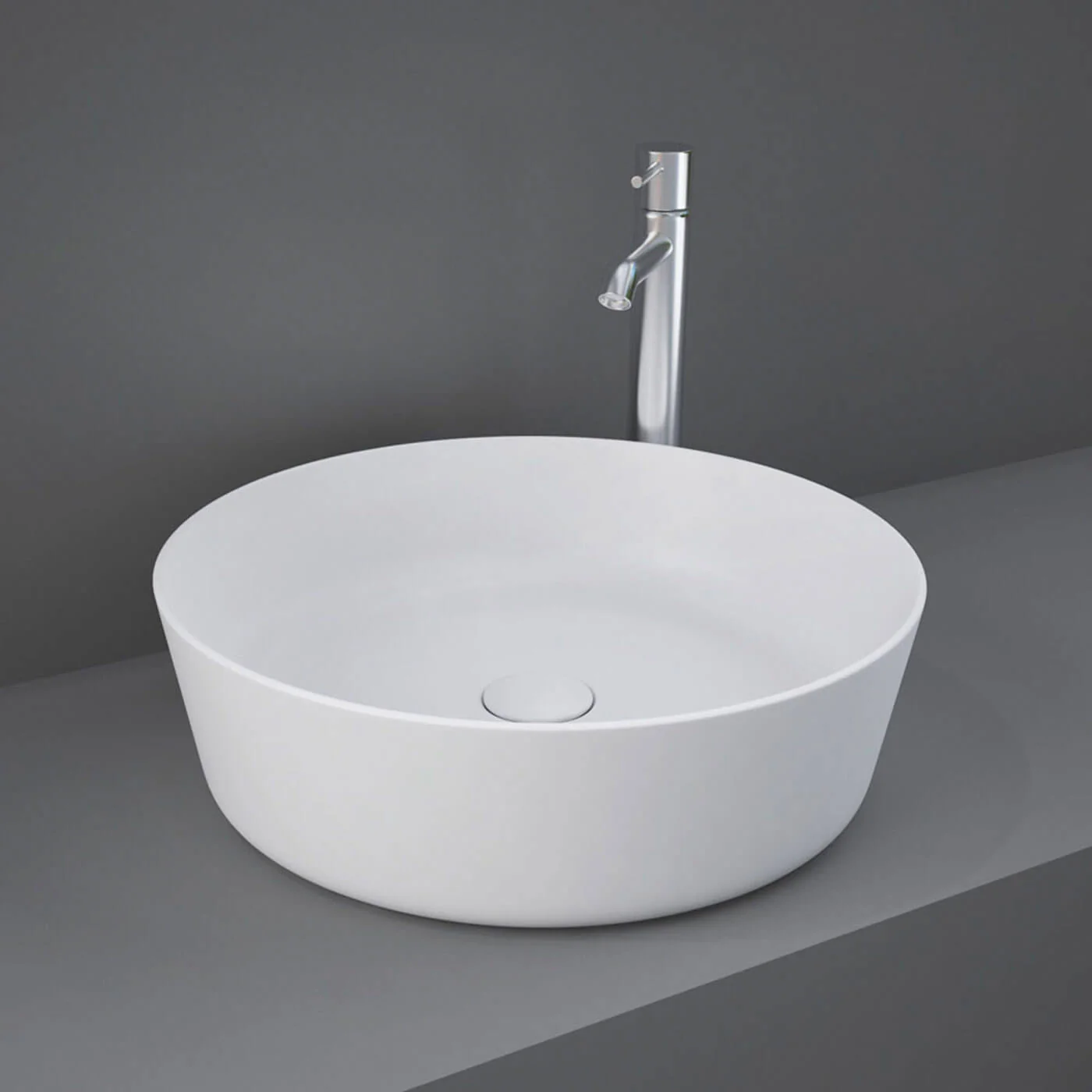 RAK Round Above Counter Ceramic Basin 420mm - Image 2