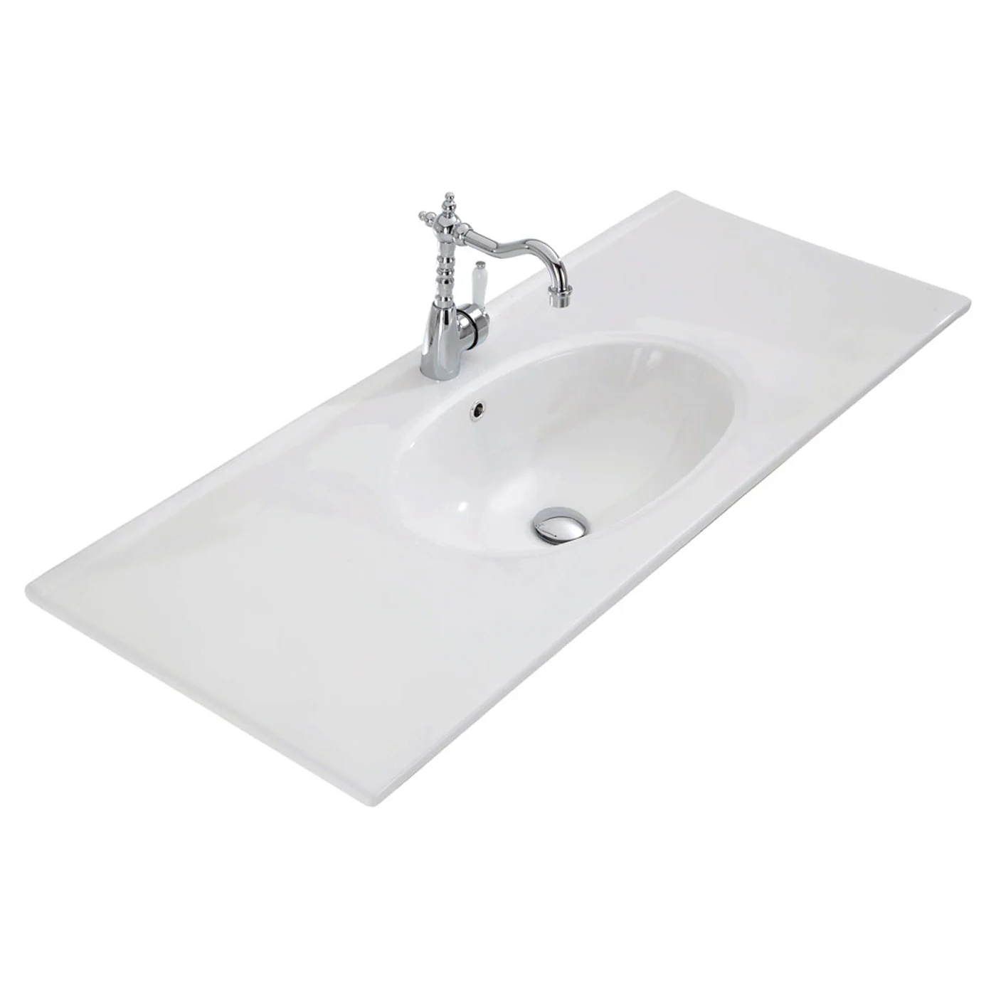 Rotondo Oval Ceramic Benchtop with Taphole - Image 4