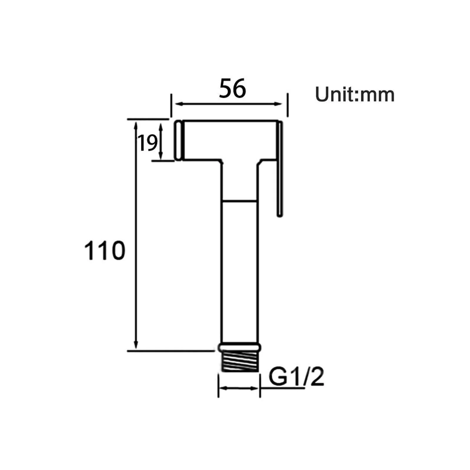 Round Bidet Toilet Trigger Spray with Wall Mount - Image 3