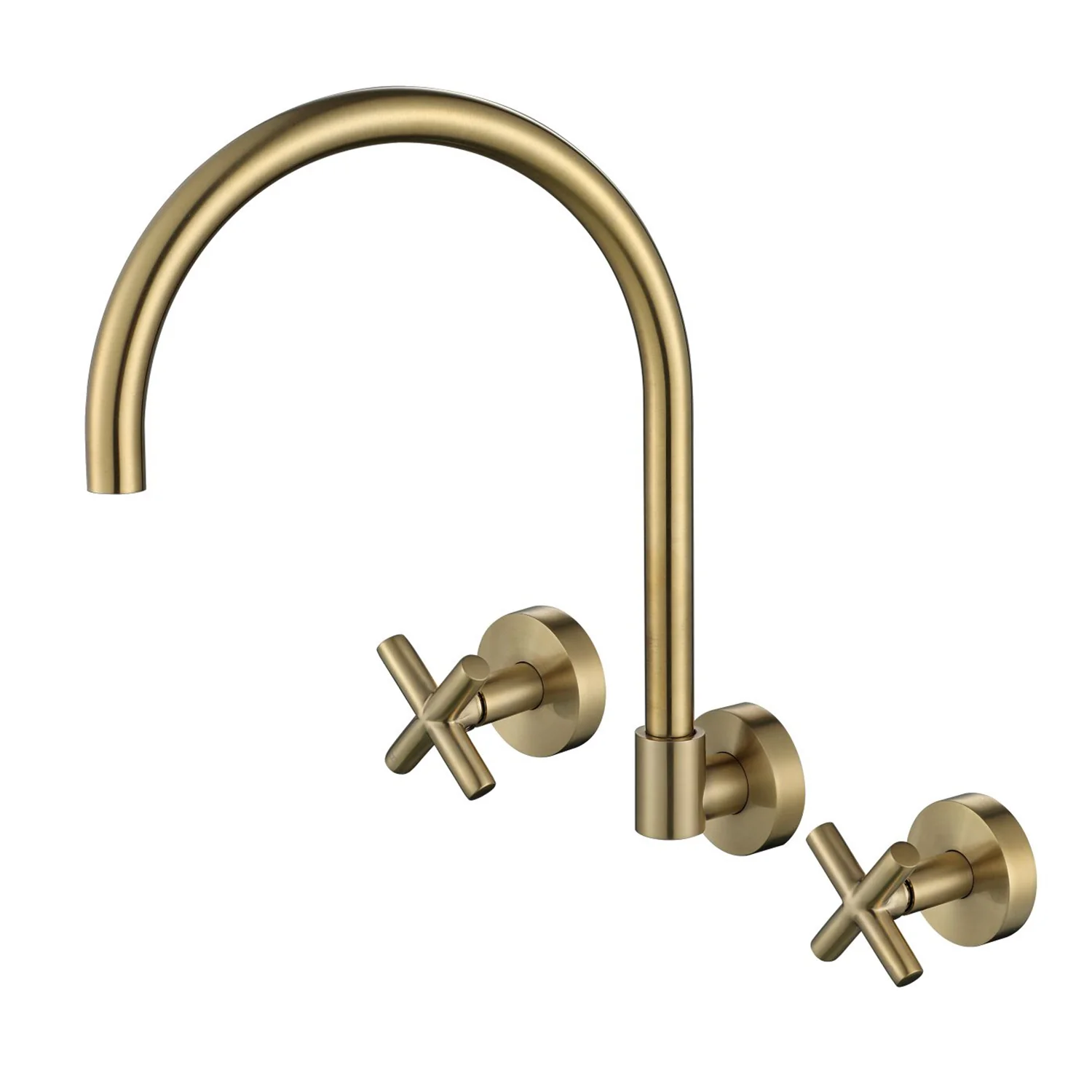 Ryker Cross Handle Wall Assembly Tap Set - Image 4