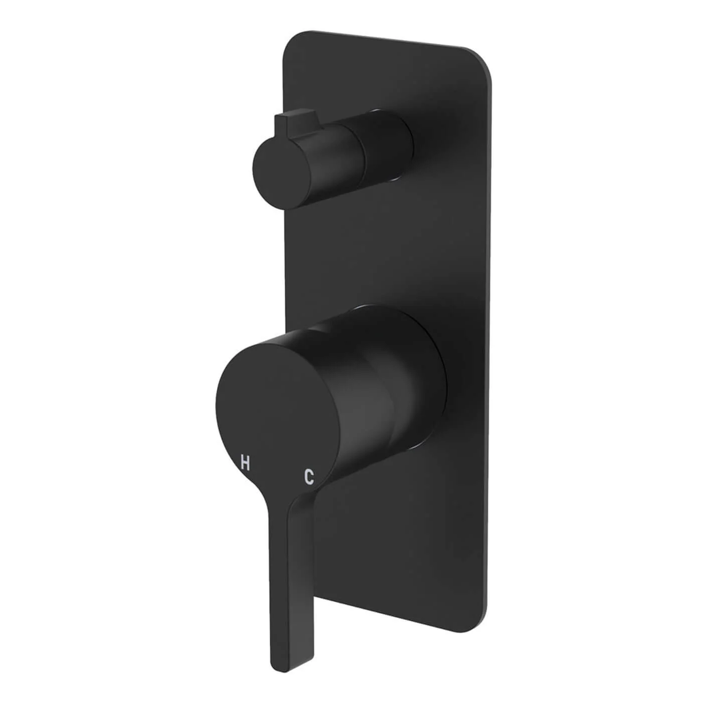 Sansa Slim Diverter Shower Wall Mixer Long Backplate - Image 2