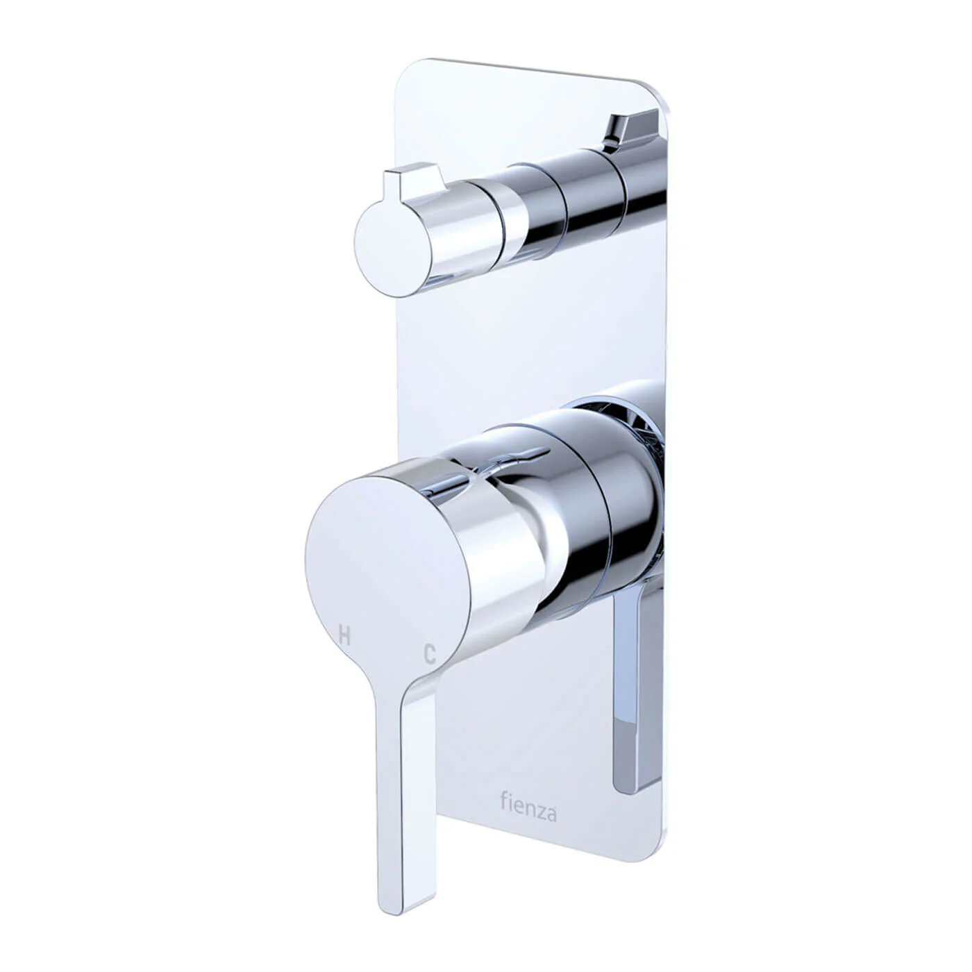 Sansa Slim Diverter Shower Wall Mixer Long Backplate - Image 3