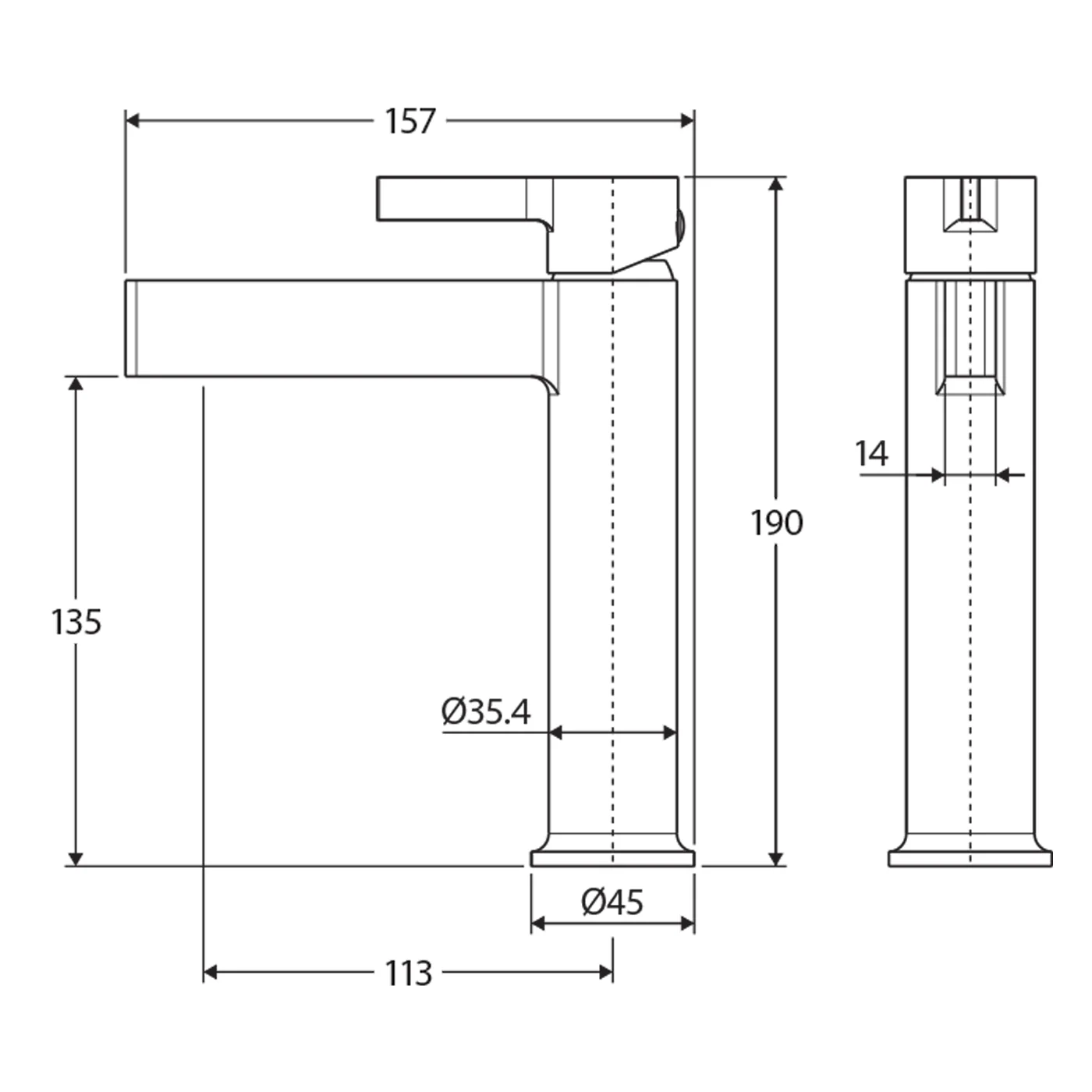 Sansa Slim Short Basin Mixer - Image 6