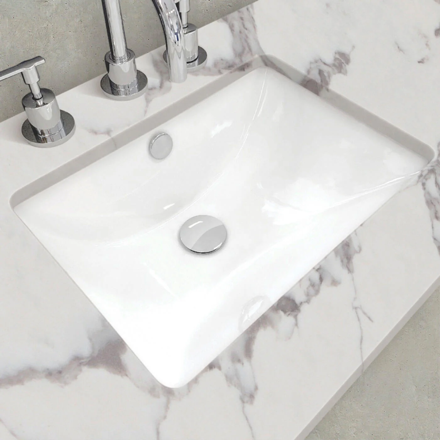 Sarah Undermount Ceramic Basin 465x345mm - Image 2