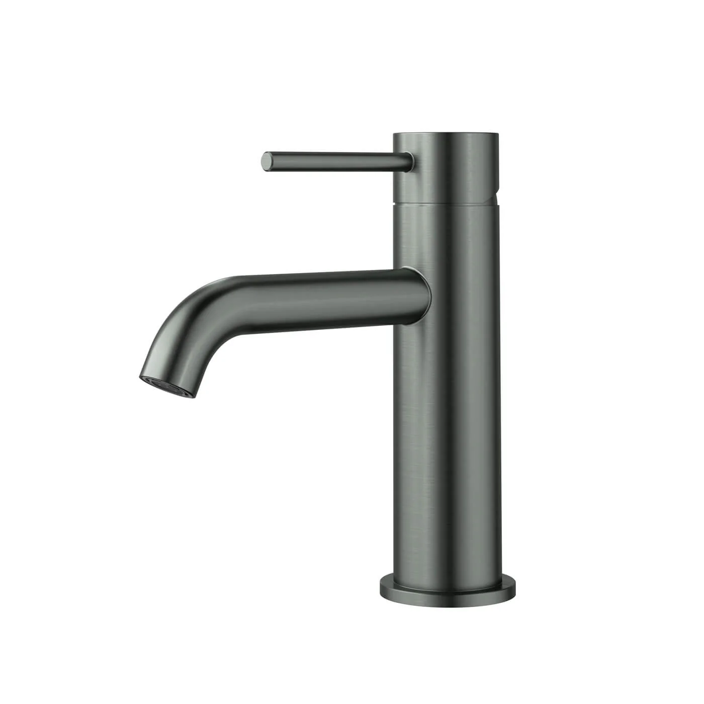 Slimline Curved Stainless Steel Short Basin Mixer - Image 4