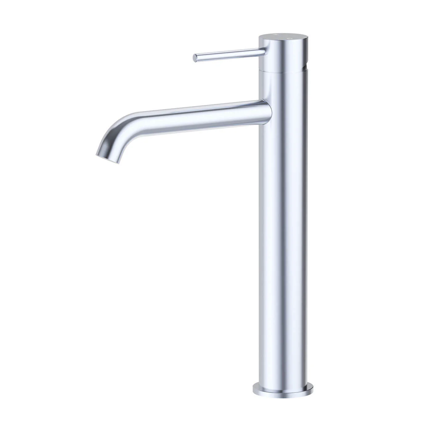 Slimline Curved Stainless Steel Tall Basin Mixer - Image 3