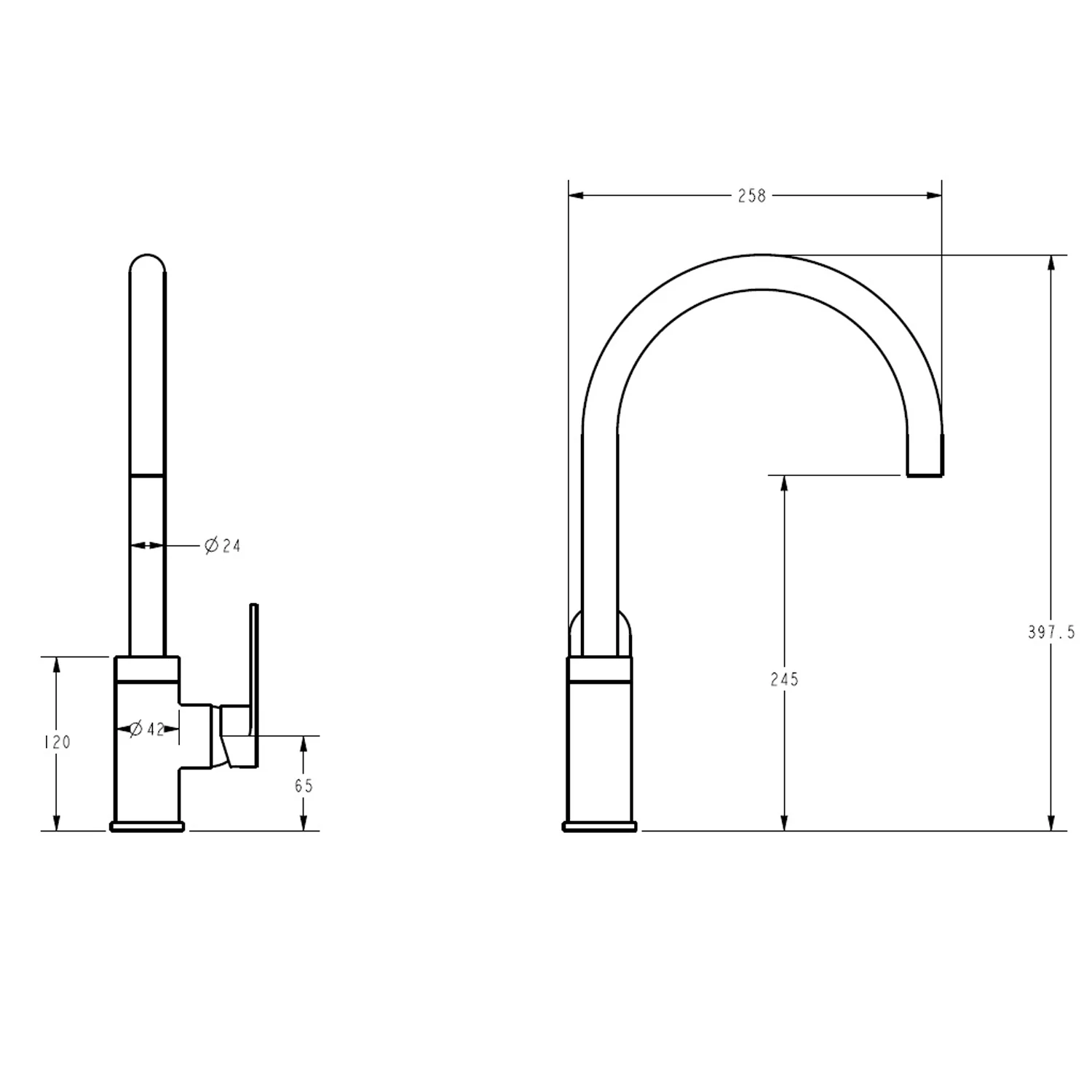 Sora Stainless Steel Sink Mixer - Image 6