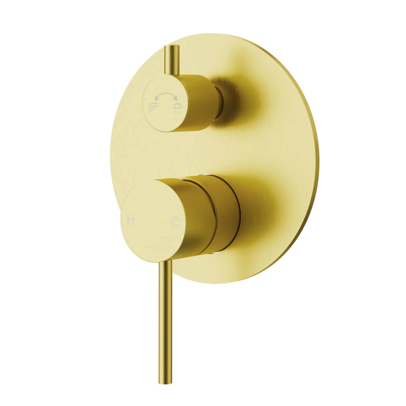 Slimline Stainless Steel Diverter Wall Mixer - Image 2