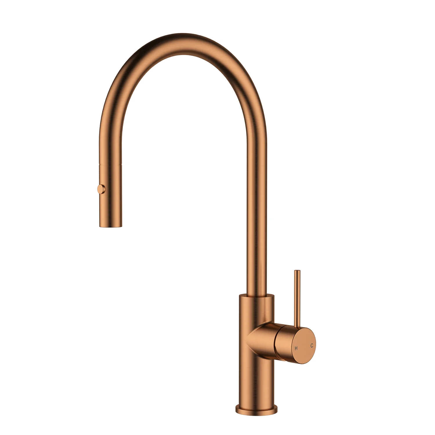Slimline Stainless Steel Sink Mixer Gooseneck Pull-Out - Image 6