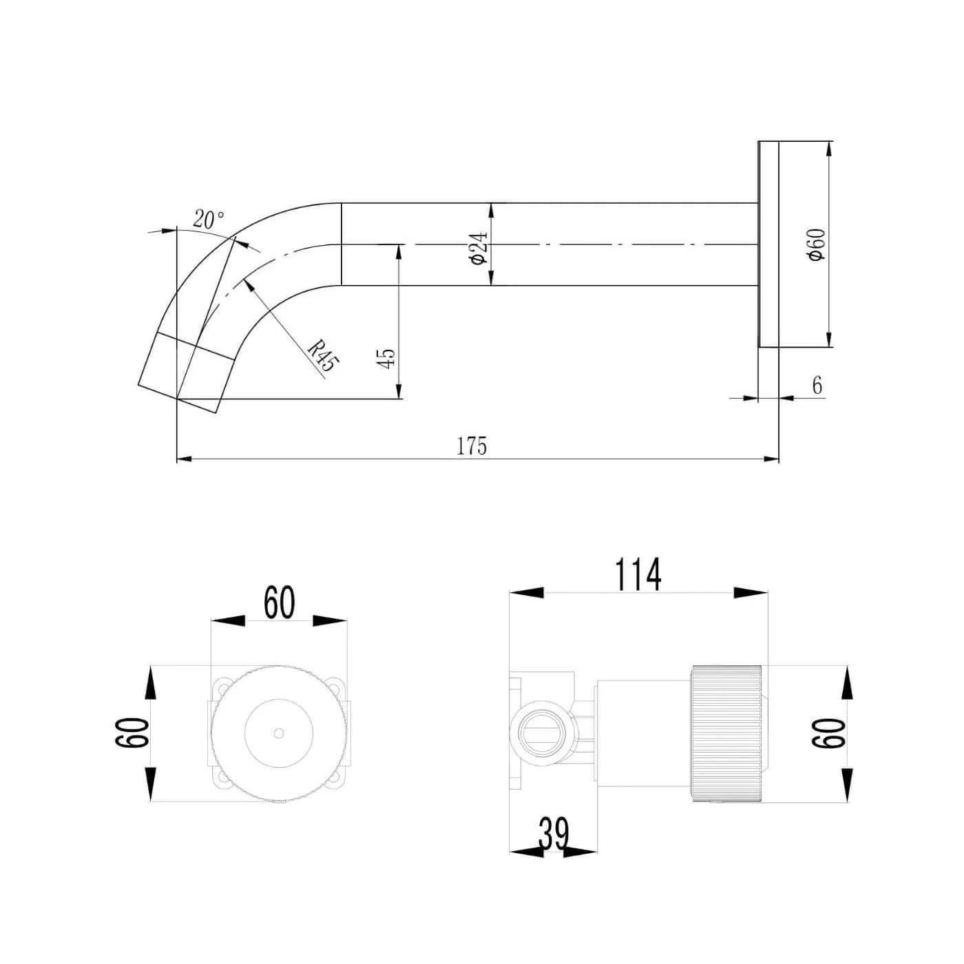 Soko Progressive Wall Mixer and Spout Set - Image 6