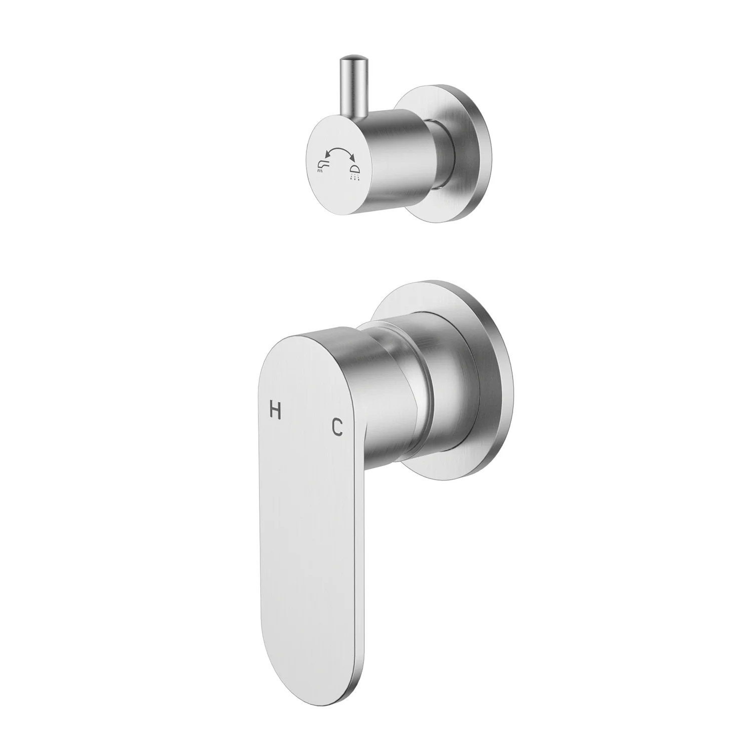 Sora Stainless Steel Diverter Wall Mixer