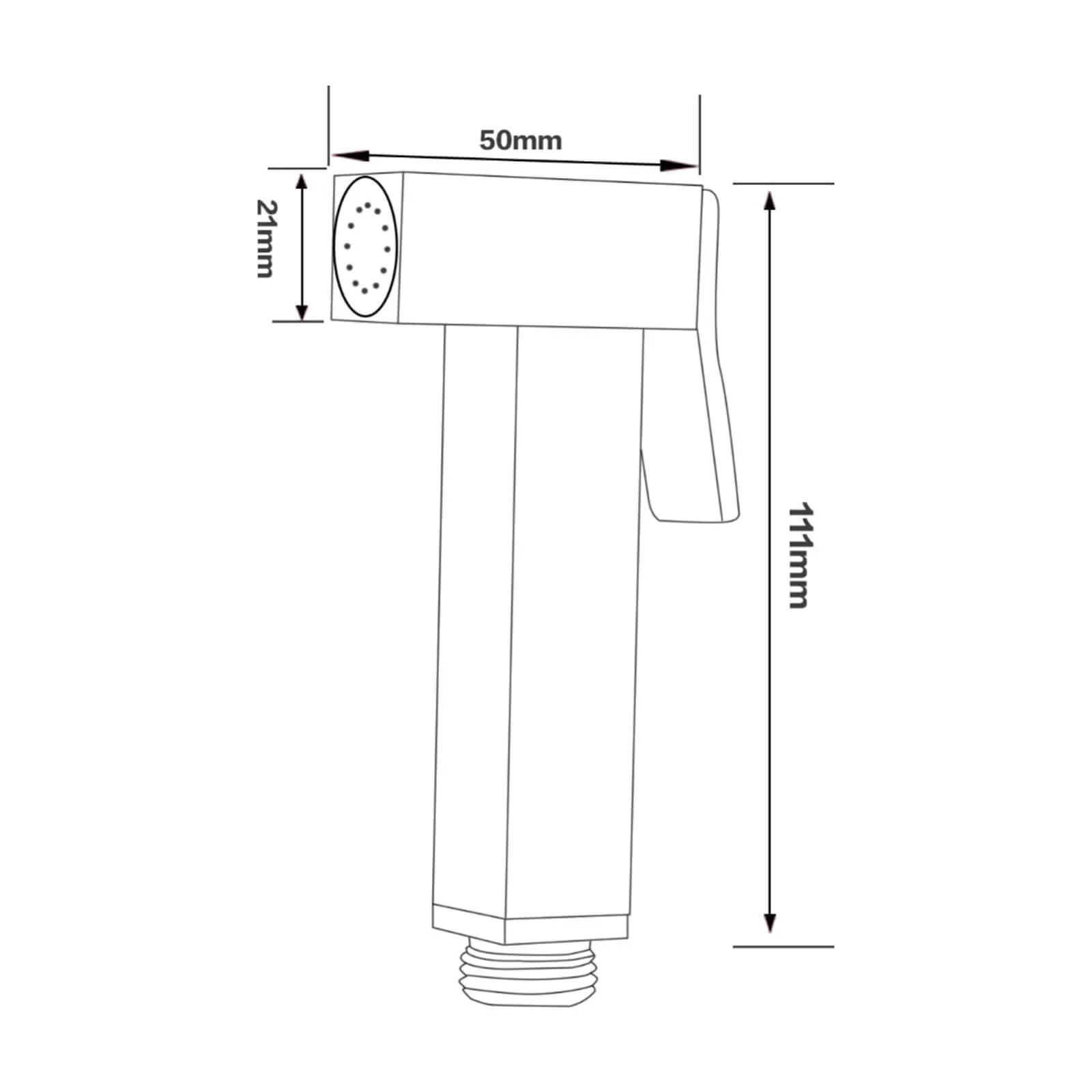 Square Bidet Toilet Trigger Spray with Wall Mount - Image 5