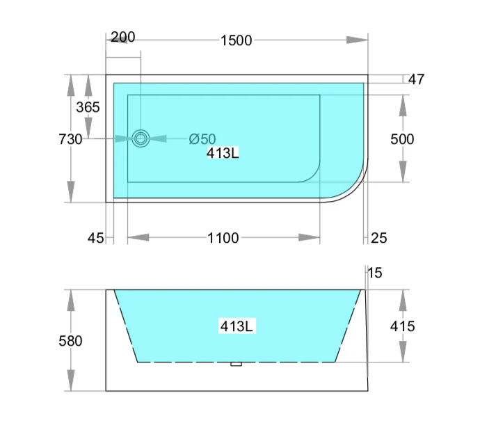 Stanford Corner Bathtub - Image 6