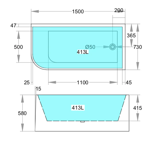 Stanford Corner Bathtub - Image 7