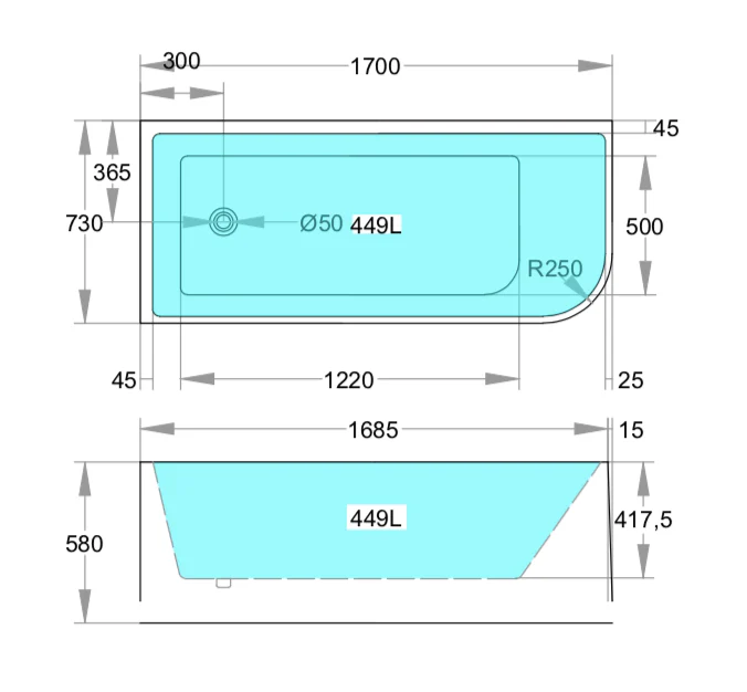 Stanford Corner Bathtub - Image 9