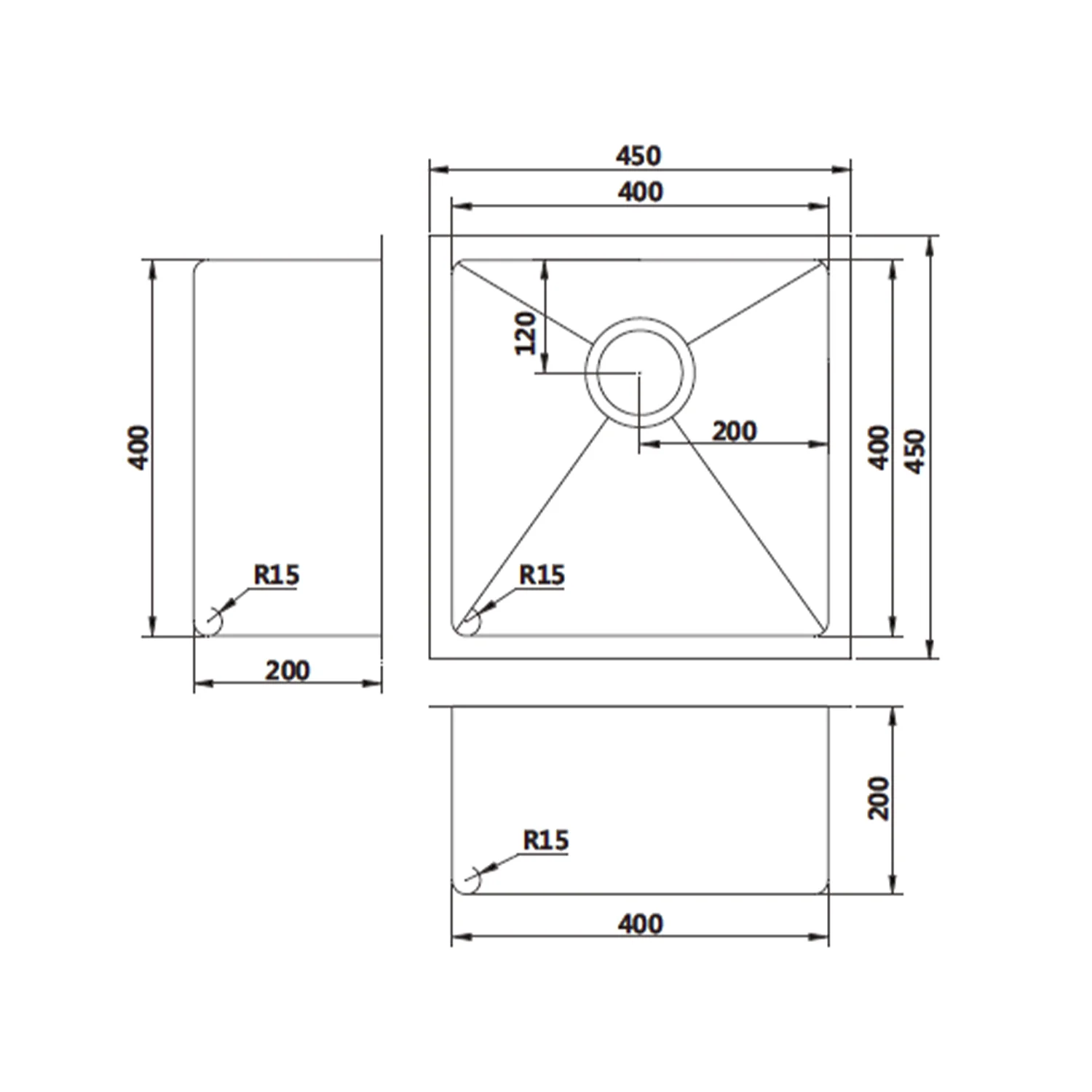Star Single Stainless Steel Bowl Sink - Image 5
