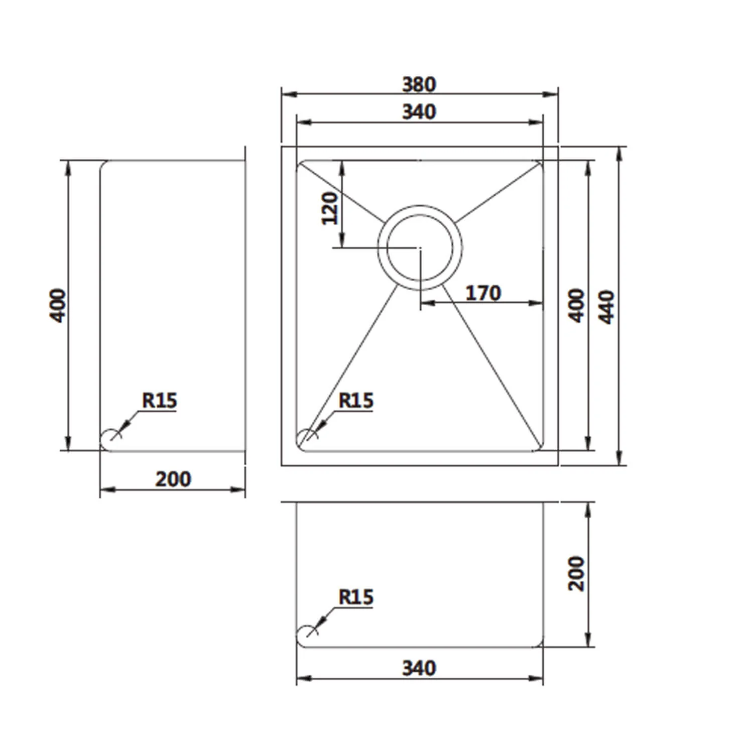 Star Single Stainless Steel Bowl Sink - Image 6