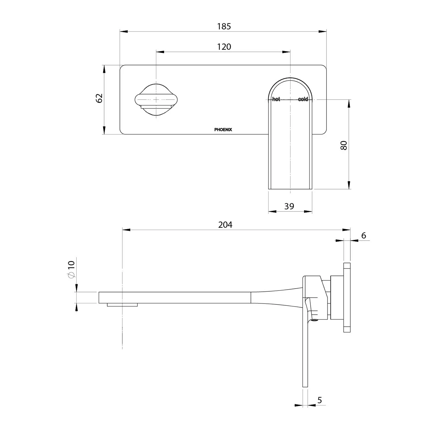 Teel SwitchMix Wall Mixer Set 200mm - Image 5