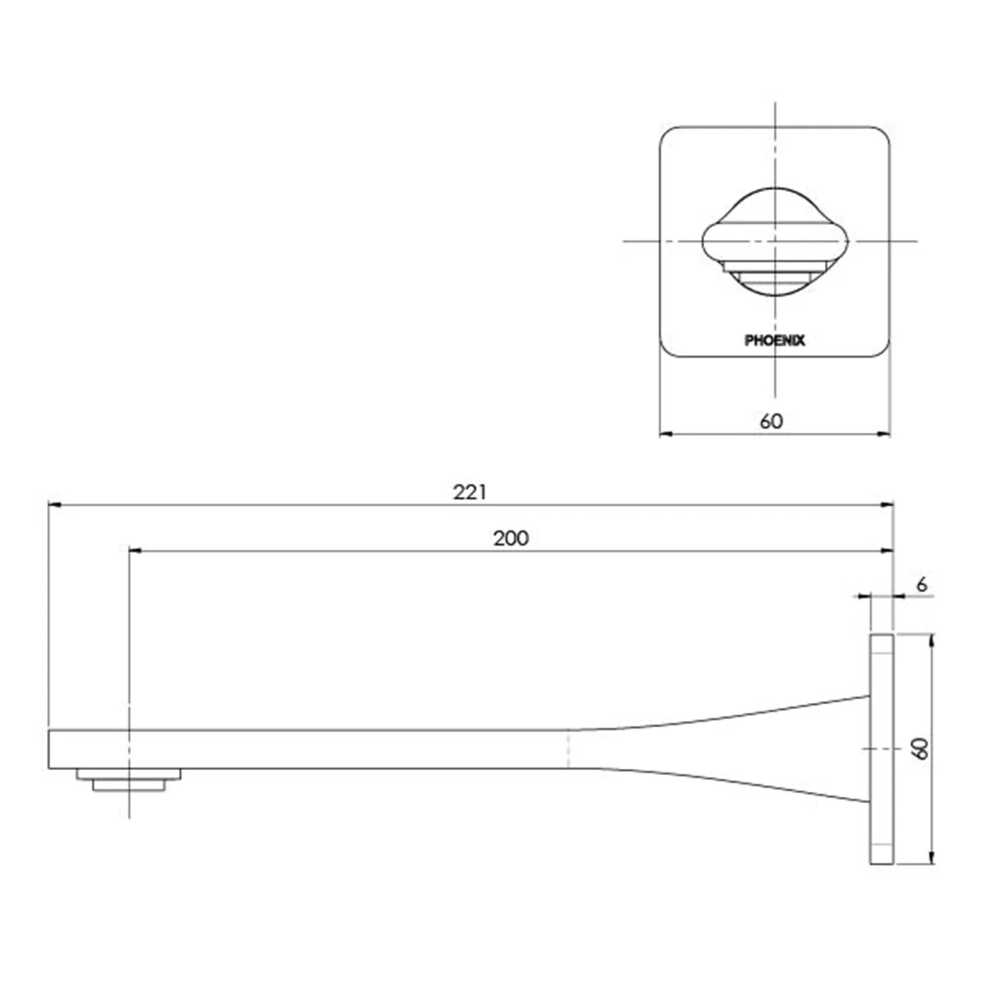 Teel Wall Outlet Spout 200mm - Image 5