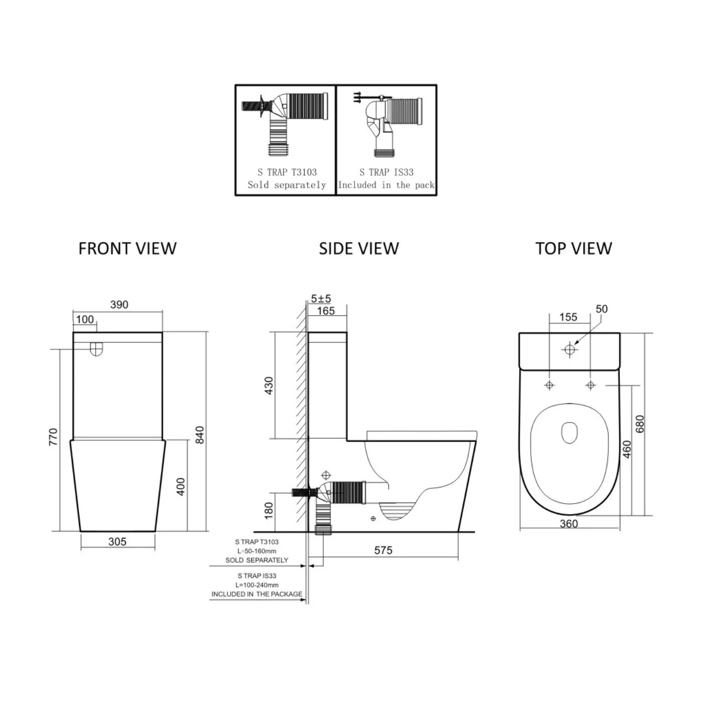 Thea Luna Electric Smart Bidet Toilet Set - Image 8