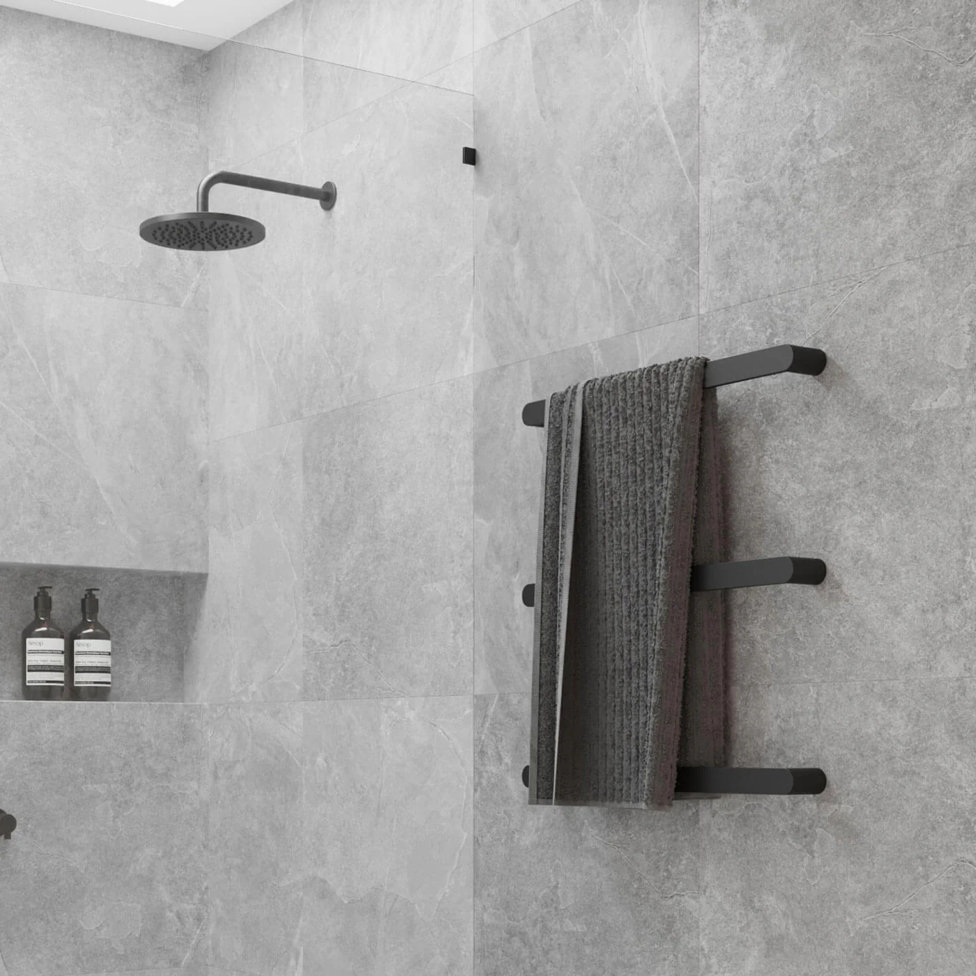 Thermorail 12V Flat Pill Single Bar Heated Towel Rail 630mm - Image 4