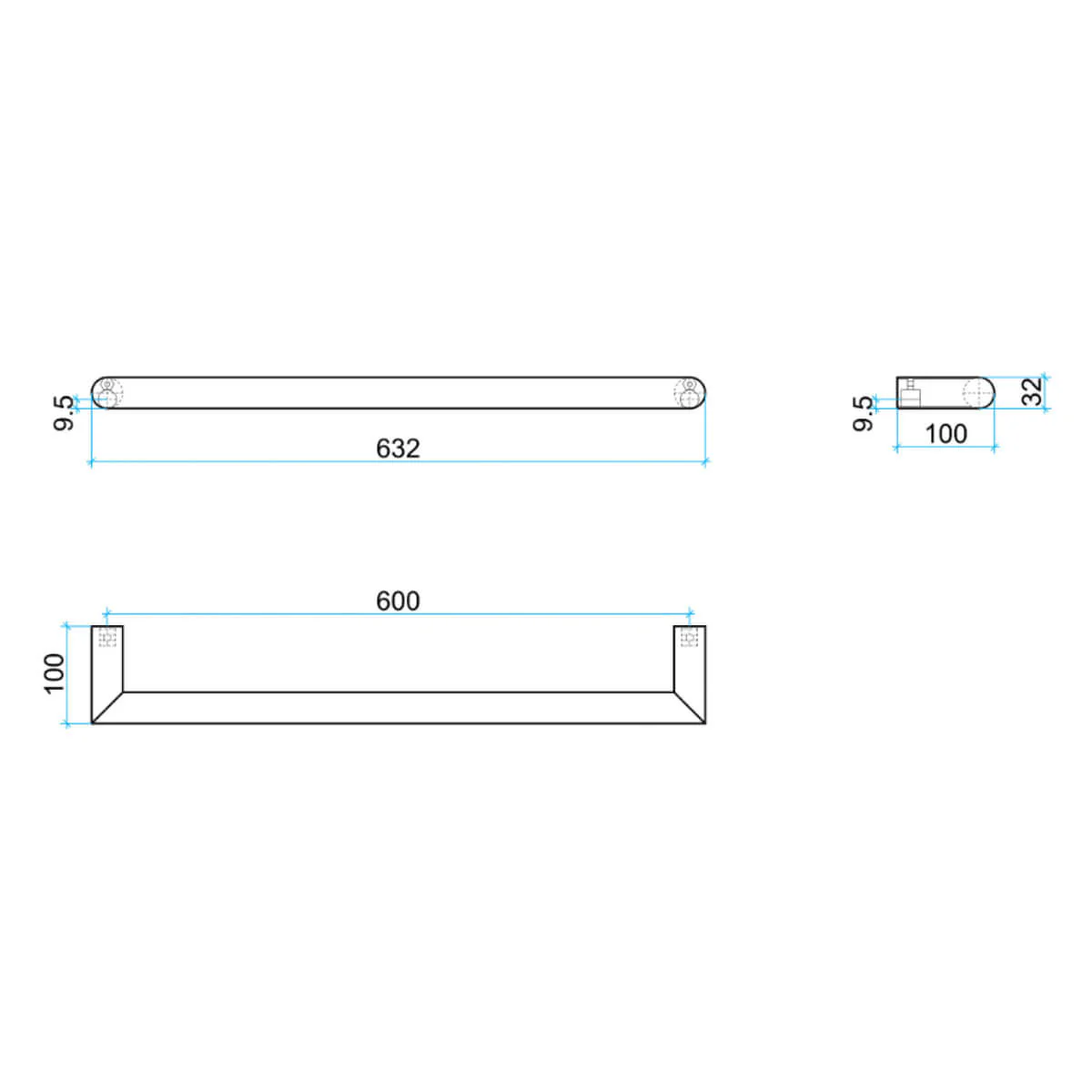 Thermorail Single 12V Round Heated Towel Rail 600/800mm - Image 6