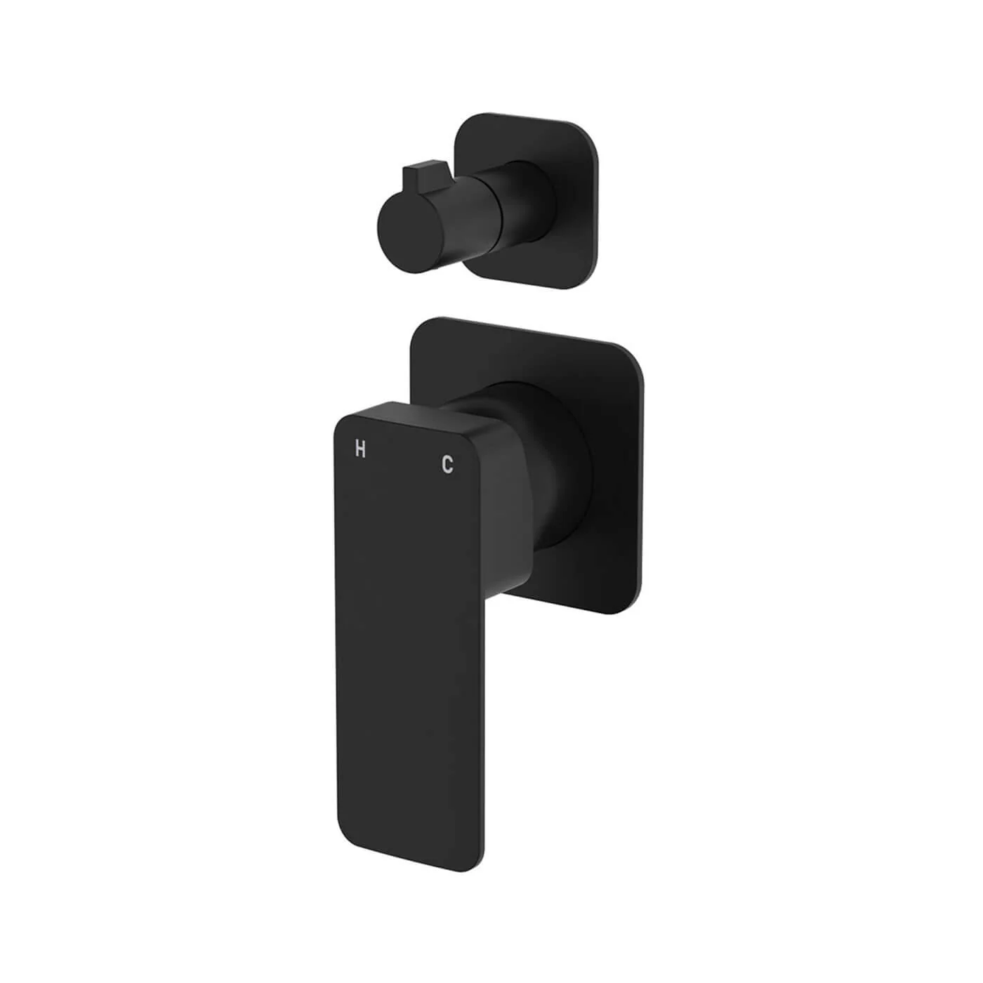 Tono Mini Backplate Shower Diverter Wall Mixer - Image 3